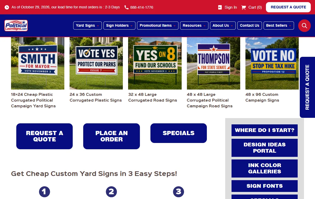 Political Lawn Signs, view 2